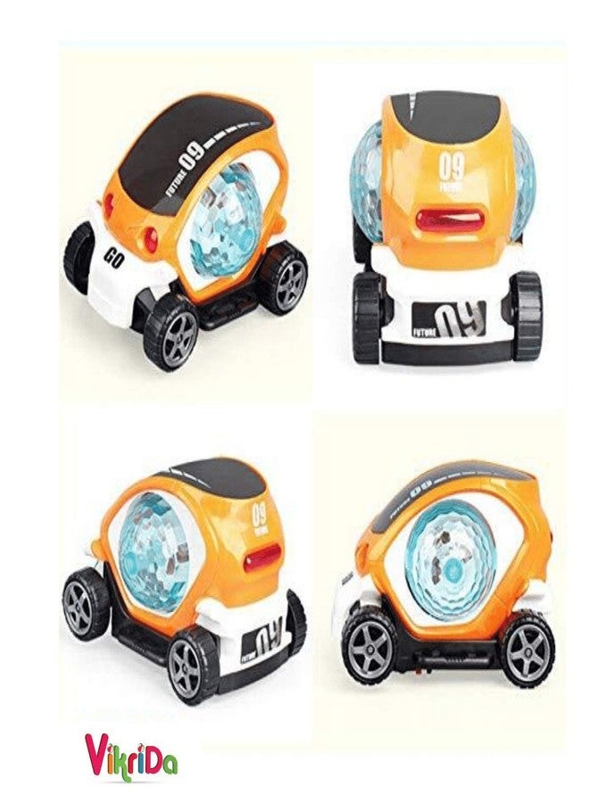 فيكريدا لعبة سيارة فيكريدا الدوارة للأطفال - حركة الاصطدام والانطلاق مع أضواء رباعية الأبعاد وموسيقى - متعددة الألوان (سيارة موسيقية حركات بهلوانية) - Image 5